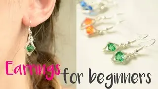 DIY How to make DIAMOND EARRINGS for beginners