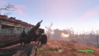 Fallout 4: 155mm Howitzer M1 + Configurable Artillery Test Fire