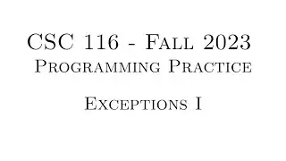 C++ Programming Practice (Fall 2023) - 3.02 - Exceptions I