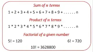 Factorial | Sum of n terms | Product of n terms - Python for beginners | Class 12 | Class 11