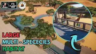 Building A Large Multi-Species Enclosure In Planet Zoo With Guest Feeding | Newtropic Zoo |