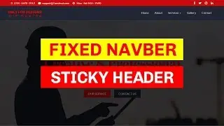 🔴 How to Create a Sticky Navbar After Scroll ? || How  to Make Sticky Header without Jquery