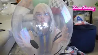 Blowing up and testing extra looners balloons