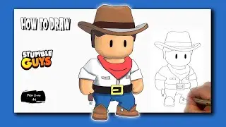 How to Draw Dusty Carson from Stumble Guys