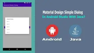 Material Design Simple Dialog in 📱 Android 📱 Studio With Java