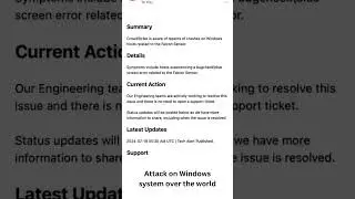 Attack on Windows system over the world with crowdstrike  update