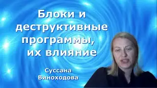 Как  блоки и деструктивные программы влияют на нас.  Суссана Виноходова