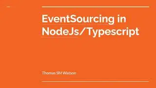 Event Sourcing in NodeJS / Typescript - ESaucy