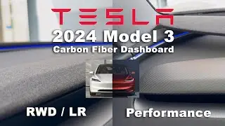 Tesla Model 3 (2024): Upgrading SR/LR interiors to Model 3 Performance | YESLAK Carbon Fiber Trim
