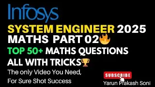 Infosys System Engineer Maths Questions REVEALED for 2025 - Top 50