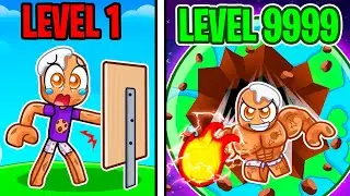 LEVEL 1 vs LEVEL 9999 STRONGEST PUNCH in Roblox!
