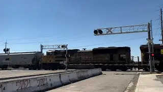 UP 5865 Grain Train North - E. Morada Lane Railroad Crossing, Stockton CA