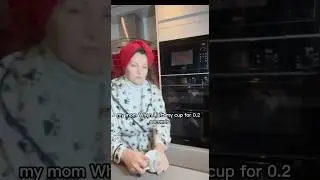 Funny 😄😉🥰my mom When I left my cup for 0.2 seconds#shorts
