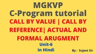 Call By Value and Call By Reference in C | | C programming tutorials