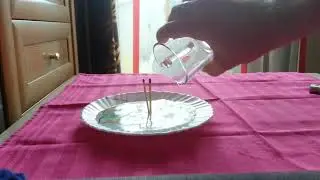 Фокус со спичками и водой