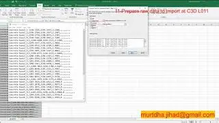 11 AutoCad Civil3D Prepare raw data to import at C3D L011