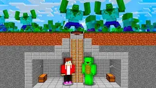RAID 1000 MUTANT ZOMBIE APOCALYPSE vs Doomsday Bunker JJ and Mikey in Minecraft! - Maizen