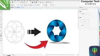 CorelDRAW 3D Circle Logo Tutorial | How to Create Circle Logo in CorelDRAW in easy steps?