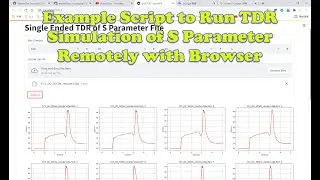 Example Script to Run TDR Simulation of S Parameter Remotely with Browser