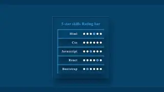 CSS Only 5 star Skills Rating Bar beautiful design | Css Animation Desing