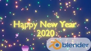 How to make a new years sky lantern animation in blender 2.8 eevee (2020) in English