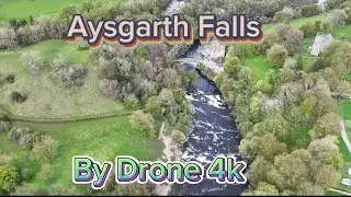 Aysgarth Falls North Yorkshire Dales by drone 4K