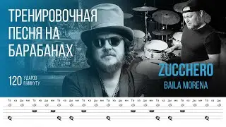 Zucchero - Baila Morena / 120 bpm / Тренировочная песня для барабанов