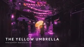The Yellow Umbrella - Photoshop Manipulation Process