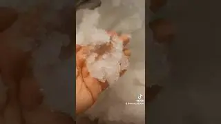 Playing with Fake Snow. Children's Activity