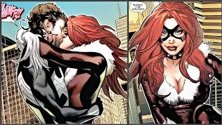 Spiderman Kisses Red Head Black Cat