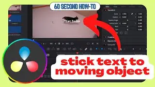 How to stick text to moving objects with Da Vinci Resolve