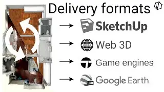 Digitizing existing buildings with LiDAR: Examples of Delivery Formats. SketchUp Google UE5 and more