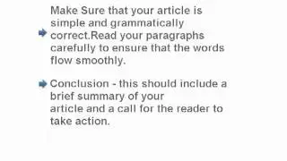 how to write an article