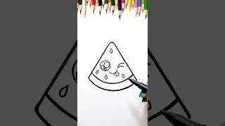 Cute Watermelon Icecream Drawing, #icecream, #watermelondrawing, #cutedrawing, #drawing...