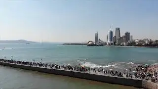 Drone flight over Qingdao | 4k HD