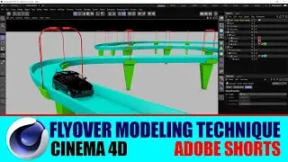 Flyover Modeling Technique || Cinema 4D || Adobe Shorts