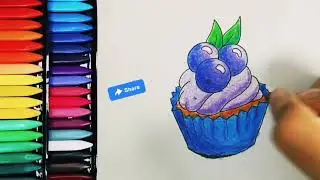 Easy Steps to Draw and Color Delicious Cupcakes