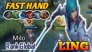 FAST HAND LING AGGRESIVE PLAYER!! TOP GLOBAL LING BY Milo. -Mobile Legend