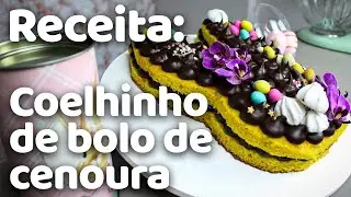Coelhinho de Bolo de Cenoura com ganache meio amargo | Páscoa Lucrativa