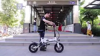 Rent or hire a foldable electric ebike in Malta from Kiribiss com S1 on road
