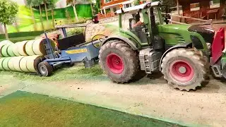 TRACTOR with UNIQUE BALE HANDLER at Work on the Corleone Farm | rc farming