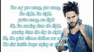 30 Seconds To Mars - Hurricane lyrics