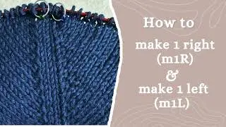how to M1R and M1L, knitting increasing