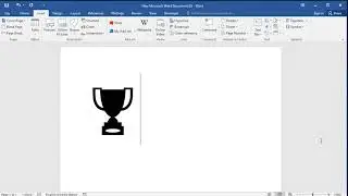 How to insert trophy symbol in word