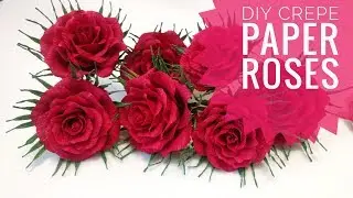 ROSES from crepe paper, diy How to make roses from paper, Easy paper flowers, decoration at home
