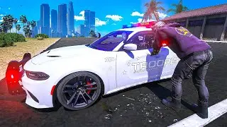 Stealing Every Cop Car I See In GTA 5 RP