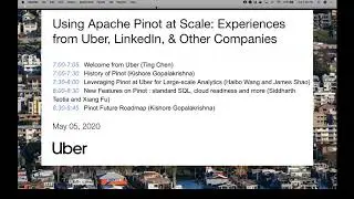 [Uber Open Source] Using Apache Pinot at Scale