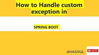 how to handle exception in spring boot