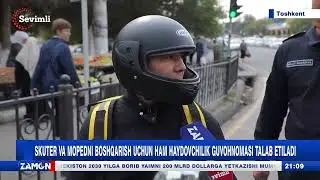 Skuter va mopedni boshqarish uchun ham haydovchilik guvohnomasi talab etiladi (Toshkent)