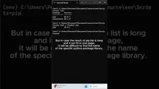 08 - How to Search Python Package Library using a Filter in Python Virtual Environment 